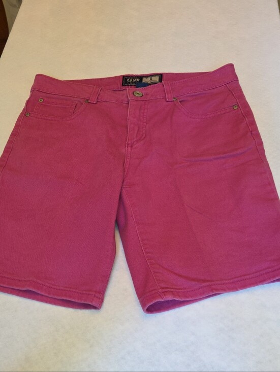 Izod Lacoste Pants - IZOD Loop Hot Pink Women's Bermuda Shorts - Mid Rise Casual